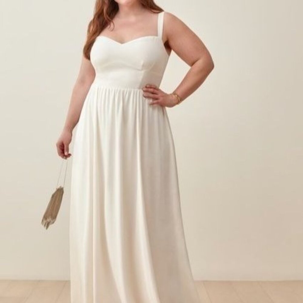 Reformation Hollyhock Dress in Ivory